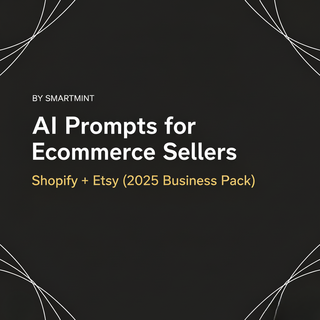 AI Prompts for eCommerce Sellers – Shopify + Etsy (2025 Business Pack)